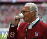 14.05.2016, Fussball 1.Bundesliga 2015/2016, 34.Spieltag, FC Bayern Mnchen - Hannover 96, in der Allianz-Arena Mnchen. Franz Beckenbauer (Bayern Mnchen).