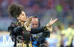28.05.2016,  Fussball Champions-League Finale 2016, Real Madrid - Atletico Madrid, im Guiseppe Meazza Stadion in Mailand (Italien). Erffnungs-Show mit US-Sngerin Alicia Keys (USA)
