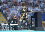 28.05.2016,  Fussball Champions-League Finale 2016, Real Madrid - Atletico Madrid, im Guiseppe Meazza Stadion in Mailand (Italien). Erffnungs-Show mit US-Sngerin Alicia Keys (USA)