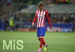 28.05.2016,  Fussball Champions-League Finale 2016, Real Madrid - Atletico Madrid, im Guiseppe Meazza Stadion in Mailand (Italien). Antoine Griezmann (Atletico Madrid) enttuscht 