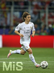 28.05.2016,  Fussball Champions-League Finale 2016, Real Madrid - Atletico Madrid, im Guiseppe Meazza Stadion in Mailand (Italien). Luka Modric (Real Madrid) 