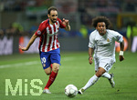 28.05.2016,  Fussball Champions-League Finale 2016, Real Madrid - Atletico Madrid, im Guiseppe Meazza Stadion in Mailand (Italien). v.l. Juanfran (Atletico Madrid) gegen Marcelo (Real Madrid) 