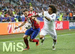 28.05.2016,  Fussball Champions-League Finale 2016, Real Madrid - Atletico Madrid, im Guiseppe Meazza Stadion in Mailand (Italien). v.l. Saul Niguez (Atletico Madrid) gegen Marcelo (Real Madrid).