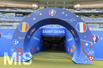 09.06.2016, Fussball EM-2016 Frankreich, Das Stade de France einen Tag vor dem Erffnungsspiel. Spielertunnel, Eingang zu den Kabinen.