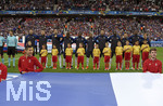 19.06.2016, Fussball EM-2016 Frankreich, Vorrunde, Schweiz - Frankreich, im Grand Stade in Lille. Team Frankreich bei der Hymne.