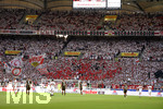 08.08.2016,  Fussball 2.Liga 2016/2017, 1.Spieltag, VfB Stuttgart - FC St. Pauli Hamburg, in der Mercedes-Benz-Arena Stuttgart. Fanskurve der Stuttgarter Cannstatter Kurve.