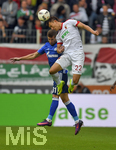 15.10.2016, Fussball 1.Bundesliga 2016/2017, 7.Spieltag, FC Augsburg - FC Schalke 04, in der WWK-Arena Augsburg. v.l. Matija Nastasic (FC Schalke 04) gegen Dong-Won Ji (FC Augsburg) 