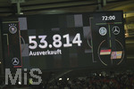 04.09.2017, Fussball WM-Qualifikation, 8.Spieltag, Deutschland - Norwegen, in Stuttgart, Mercedes-Benz-Arena. 53.814 Tausend Zuschauer , das Spiel ist ausverkauft.