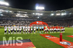 04.09.2017, Fussball WM-Qualifikation, 8.Spieltag, Deutschland - Norwegen, in Stuttgart, Mercedes-Benz-Arena. Aufstellung Mannschaften zur Hymne.