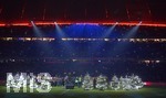 20.12.2017, Fussball DFB-Pokal 2017, Achtelfinale,  FC Bayern Mnchen - Borussia Dortmund, in der Allianz-Arena Mnchen. Weihnachtsfeier nach dem Spiel auf dem Platz.
