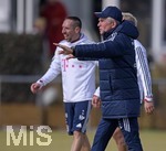 05.03.2018,  Fussball 1.Liga 2017/2018,  FC Bayern Mnchen Training an der Sbenerstrasse in Mnchen. v.li: Franck Ribery (FC Bayern Mnchen) Trainer Jupp Heynckes (FC Bayern Mnchen) 
