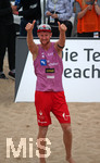 23.06.2018, Die Techniker Beach Tour 2018, Beach-Volleyball, in Dsseldorf, Mnner-Finale, Yannick Harms (Rattenfnger Beachteam TC Hameln).