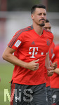 04.07.2018, Fussball 1. Bundesliga 2018/2019, FC Bayern Mnchen, Trainingsauftakt an der Sbenerstrasse in Mnchen. Sandro Wagner (Bayern Mnchen) luft.