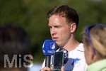 13.07.2018, Fussball 1.und 2. Bundesliga 2018/2019, Testspiel SpvGG Unterhaching - TSG 1899 Hoffenheim, im Stadion in Pcking. Trainer Julian Nagelsmann (Hoffenheim) beim Interview,