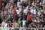 07.04.2019, Fussball 1. Bundesliga 2018/2019, 28. Spieltag, FC Augsburg - TSG 1899 Hoffenheim, in der WWK-Arena Augsburg. Augsburg-Fans


 
