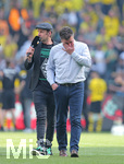 18.05.2019, Fussball 1. Bundesliga 2018/2019, 34. Spieltag, Borussia Mnchengladbach - Borussia Dortmund, im Borussia-Park Mnchengladbach. Trainer Dieter Hecking (Gladbach)


