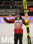 28.12.2019, Skispringen Vierschanzentournee Oberstdorf Training an der Schattenbergschanze,  Schlussjubel Stefan Kraft (AUT).