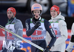 01.01.2020, Skispringen Vierschanzentournee, Neujahrsspringen in Garmisch Partenkirchen auf der groen Olympiaschanze, Karl Geiger (Deutschland) jubelt ber seinen 2. Platz.