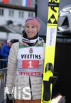 01.01.2020, Skispringen Vierschanzentournee, Neujahrsspringen in Garmisch Partenkirchen auf der groen Olympiaschanze, Karl Geiger (GER) nach dem Springen zufrieden.
