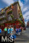 08.09.2023, Dublin, Hauptstadt Irlands, Eingangsbereich der legendren The Temple Bar in der Altstadt, Stadtteil Temple Bar.  