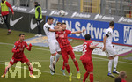 28.11.2020, Fussball 3. Liga 2020/2021, 13. Spieltag, TSV 1860 Mnchen - Trk Gc Mnchen, im Grnwalder Stadion Mnchen, Stephan Salger (li, 1860 Mnchen) kopfball.


