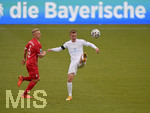 28.11.2020, Fussball 3. Liga 2020/2021, 13. Spieltag, TSV 1860 Mnchen - Trk Gc Mnchen, im Grnwalder Stadion Mnchen, re: Fabian Greilinger (TSV 1860 Mnchen) gegen Benedikt Kirsch (Trkgc Mnchen) 


