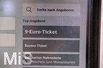 23.05.2022, Bahnreisen : Analoges Neun Euro Papier-Ticket der Deutschen Bahn.