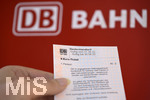 23.05.2022, Bahnreisen : Analoges Neun Euro Papier-Ticket der Deutschen Bahn.