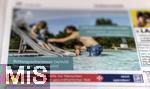 25.05.2023, Zeitungsanzeige fr ein Stellengesuche fr einen Bademeister in einem Stdtischen Freibad (Leutkirch)