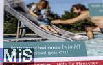 25.05.2023, Zeitungsanzeige fr ein Stellengesuche fr einen Bademeister in einem Stdtischen Freibad (Leutkirch)