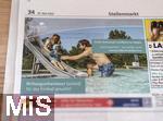25.05.2023, Zeitungsanzeige fr ein Stellengesuche fr einen Bademeister in einem Stdtischen Freibad (Leutkirch)
