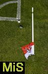 27.05.2023, Fussball 1. Bundesliga 2022/2023, 34.Spieltag, 1.FC Kln - FC Bayern Mnchen, Rhein-Energie-Stadion Kln, Die Eckfahne mit dem Kln-Logo liegt noch am Boden.


