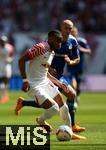 27.05.2023, Fussball 1. Bundesliga 2022/2023, 34. Spieltag, RB Leipzig - FC Schalke 04, in der Red Bull Arena Leipzig. (L-R) Christopher Nkunku (RB Leipzig) gegen Henning Matriciani (Schalke 04)


