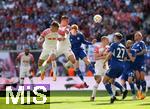 27.05.2023, Fussball 1. Bundesliga 2022/2023, 34. Spieltag, RB Leipzig - FC Schalke 04, in der Red Bull Arena Leipzig. (L-R) Daniel Olmo Carvajal (RB Leipzig) und Willi Orban (RB Leipzig) gegen Sepp van den Berg (Schalke 04)


