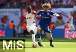 27.05.2023, Fussball 1. Bundesliga 2022/2023, 34. Spieltag, RB Leipzig - FC Schalke 04, in der Red Bull Arena Leipzig. (L-R) Amadou Haidara (RB Leipzig) gegen Alex Kral (Schalke 04)


