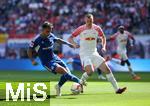 27.05.2023, Fussball 1. Bundesliga 2022/2023, 34. Spieltag, RB Leipzig - FC Schalke 04, in der Red Bull Arena Leipzig. (L-R) Rodrigo Zalazar (Schalke 04) gegen Lukas Klostermann (RB Leipzig)


