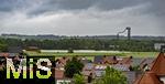 01.06.2024, Bad Wrishofen im Unterallgu, Hochwasser nach andauernden Regenfllen, der Wrthbach hat die Wiesen vor der Autobahn A96 zum Skylinepark bei Kirchdorf berschwemmt. 
