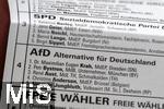 01.06.2024, Der Stimmzettel  (Briefwahlunterlagen) zur Europawahl 2024. AFD Partei, 