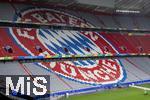 03.06.2024, Fussball Europameisterschaft 2024,  Das EM-Stadion ?Mnchen Fuball Arena?, so heisst die Allianz-Arena Mnchen whrend der EM,  Das Branding ist an den Rngen bereits angebracht,

