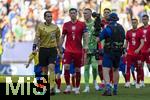 25.06.2024, Fussball UEFA EURO 2024, Vorrunde, 3.Spieltag, Frankreich - Polen, im BVB-Stadion in Dortmund, Einmarsch der Mannschaften, Robert Lewandowski (Polen), Lukasz Skorupski (Polen), 

