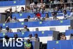 25.06.2024, Fussball UEFA EURO 2024, Vorrunde, 3.Spieltag, Frankreich - Polen, im BVB-Stadion in Dortmund, Reporter brten in der sengenden Hitze auf ihren Pltzen auf der Pressetribne.

