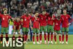 01.07.2024, Fussball UEFA EURO 2024, Achtelfinale, Portugal - Slowenien, in der Frankfurt Arena Frankfurt am Main, v.l. Ruben Neves (Portugal), por27, Nuno Mendes (Portugal), Bernardo Silva (Portugal), Ruben Dias (Portugal), Nelson Semedo (Portugal) und Francisco Conceicao (Portugal) 

