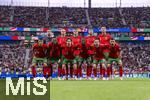 01.07.2024, Fussball UEFA EURO 2024, Achtelfinale, Portugal - Slowenien, in der Frankfurt Arena Frankfurt am Main, Mannschaftsfoto
vordere Reihe v.l. Joao Cancelo (Portugal), Rafael Leao (Portugal), Vitinha (Portugal), Nuno Mendes (Portugal), Bernardo Silva (Portugal), Bruno Fernandes (Portugal) 
hintere Reihe v.l. Diogo Costa (Portugal), Pepe (Portugal), Joao Palhinha (Portugal), Ruben Dias (Portugal) und Cristiano Ronaldo (Portugal) 

