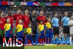 01.07.2024, Fussball UEFA EURO 2024, Achtelfinale, Portugal - Slowenien, in der Frankfurt Arena Frankfurt am Main, 
v.l. Ruben Dias (Portugal), Pepe (Portugal), Diogo Costa (Portugal) und Cristiano Ronaldo (Portugal) stehen in einer Reihe 