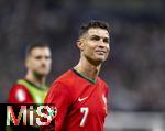 01.07.2024, Fussball UEFA EURO 2024, Achtelfinale, Portugal - Slowenien, in der Frankfurt Arena Frankfurt am Main, 
Cristiano Ronaldo (Portugal) zufrieden

