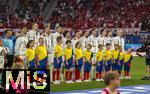 02.07.2024, Fussball UEFA EURO 2024, Achtelfinale, sterreich - Trkei, in der RB Arena Leipzig,  Trkische Mannschaft bei der Nationalhymne.

