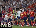 09.07.2024, Fussball UEFA EURO 2024, Halbfinale, Spanien - Frankreich, in der Mnchner-Fussball-Arena. Die Spanier jubeln.
