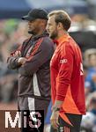 24.07.2024, Fussball 1. Bundesliga 2024/2025, Testspiel im Trainingslager des FC Bayern Mnchen in Rottach-Egern am Tegernsee am Sportplatz Birkenmoos, FC Rottach Egern - FC Bayern Mnchen, li: Trainer Vincent Kompany (FC Bayern Mnchen) nachdenklich, re: Co-Trainer Rene Maric (FC Bayern Mnchen)