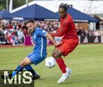 24.07.2024, Fussball 1. Bundesliga 2024/2025, Testspiel im Trainingslager des FC Bayern Mnchen in Rottach-Egern am Tegernsee am Sportplatz Birkenmoos, FC Rottach Egern - FC Bayern Mnchen, re: Mathys Tel (Bayern Mnchen) 