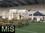 24.07.2024, Vor den Olympischen Sommerspielen 2024 in Paris (Frankreich), Vorbereitungsarbeiten im Rugbystadion Jean Bouin, zu den Olympischen Spielen ist es das DEUTSCHE HAUS fr die deutsche Olympische Familie. Auch LUXEMBURG hat einen teil des Stadions fr ihre Mannschaft 